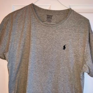 Ralph Lauren Grey with Blue Polo Crewneck Tee Size L.